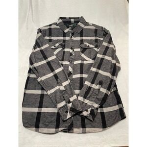 ONeill Plaid Flannel Shirt Large Long Sleeve Button Up Men's Size Large